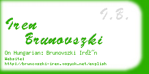 iren brunovszki business card